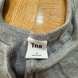 Tna Gray Ribbed Top Small